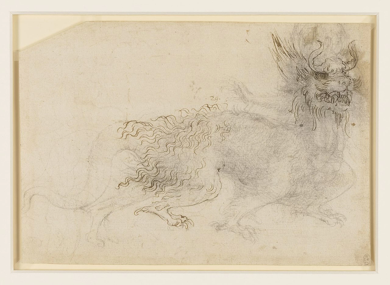 243-Un disegno per un costume da drago - Biblioteca reale al Castello di Windsor